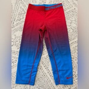 Nike Pro Combat Compression Crop Leggings Ombré Dri-Fit Sz XS Ladies